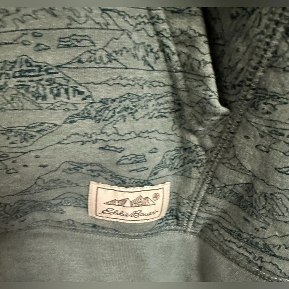 NWOT Eddie Bauer Mens Nature Print Hooded Sweatshirt Size Large - Picture 2 of 7